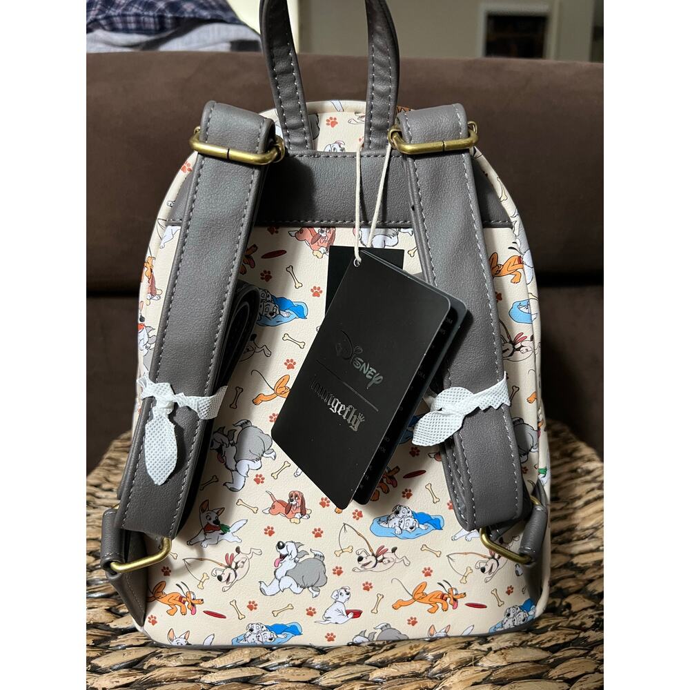 Loungefly Disney Dogs Play Mini Backpack Wallet Set Pluto Max Dalmations - Picture 4 of 9